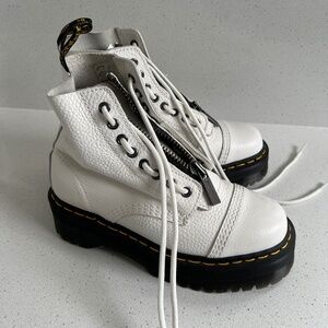 White Platform doc Martens